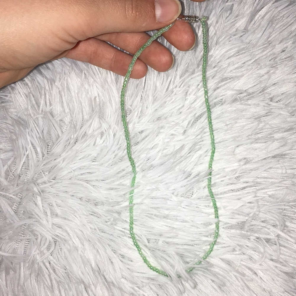 Seed bead choker made by my daughter.